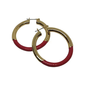 Argollas rojos con dorados  Yanbal